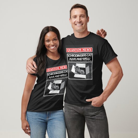 T-shirt Schrodingers Chat est vivant et bien ou mort quant (Unisexe)
