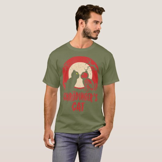 T-shirt Schrodingers Chat Funny Dead or Alive Scientifique (Devant entier)