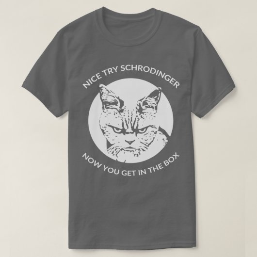 T-shirt Schrodingers Chat Funny physique quantique 1 (Design devant)