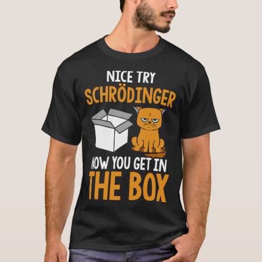 T-shirt Schrödingers Chat Physique Science Nerd (Devant)