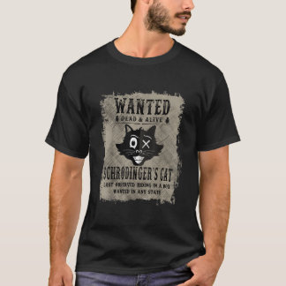 T-shirt Schrodingers Chat Recherché Mort Ou Alive Funny