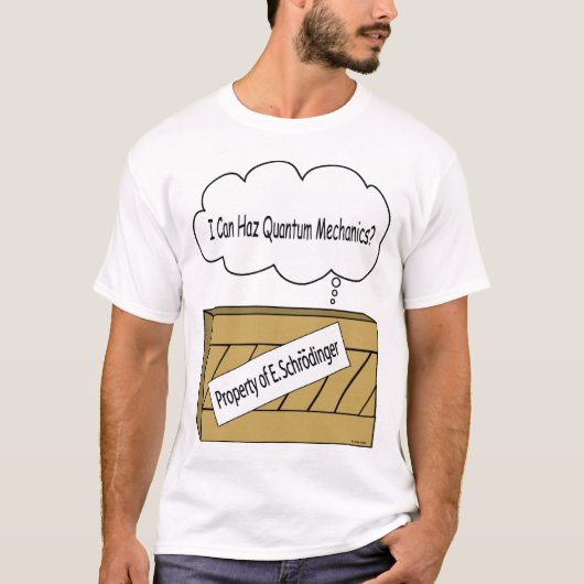 T-shirt Schrodingers LOLcat (Devant)