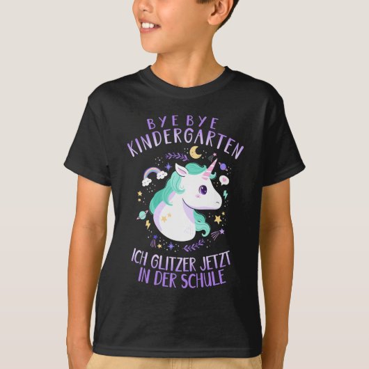 T-shirt Schulanfang Einschulung Schulkind Einhorn Mädchen (Devant)