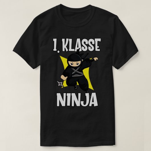 T-shirt Schulkind 1 Klasse Ninja (Design devant)