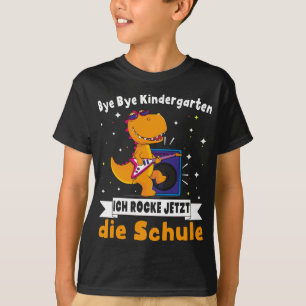 T-shirt Schulkind Erste Klasse Schulanfang Dino