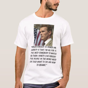 T-shirt Schwarzenegger, "mon rapport avec la puissance et…