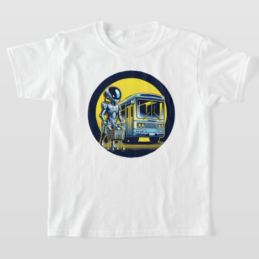 T-shirt Sci-Fi dans la vie quotidienne - Drôle Alien & Rob (Poser)