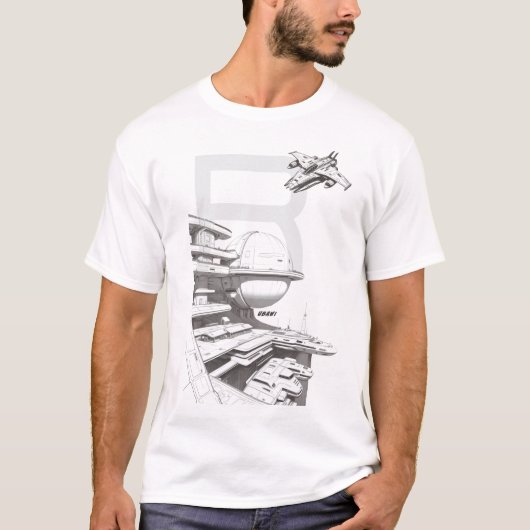 T-shirt Sci-Fi Traversant l'Univers 02 C Avant (Devant)