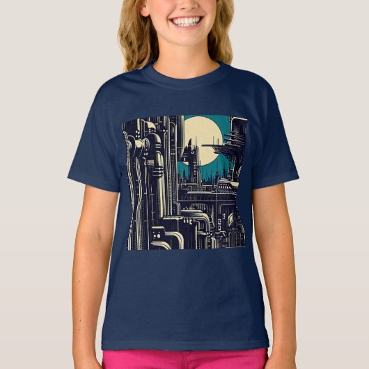 T-shirt Sciage urbain futuriste SF 2 (Devant)