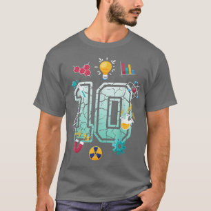 T-shirt Science 10 ans Anniversaire École Fête Scientif