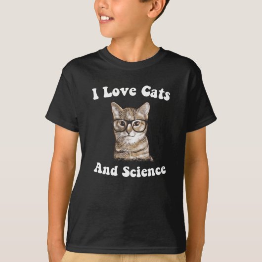 T-shirt Science And Cats Funny Cats Scientists (Devant)