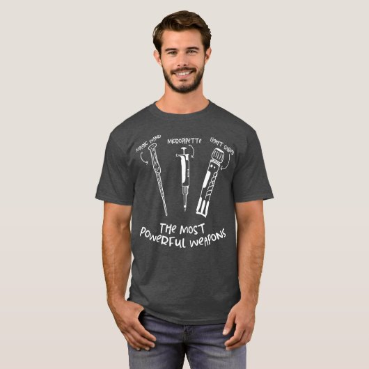 T-shirt Science Chimie Biochimie Pipette Mème (Devant entier)