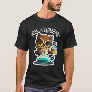 T-shirt Science Chimie mignonne Chouette Nerd Chimiste Ani