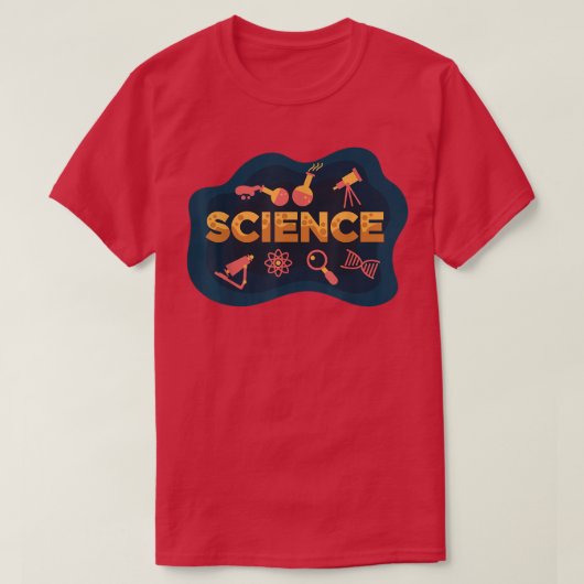 T-shirt Science - chimie physique espace atome ADN (Design devant)
