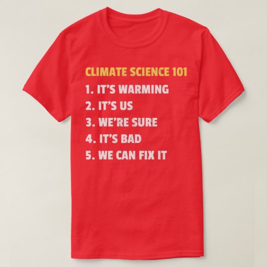 T-shirt Science climatique 101 Conception (Design devant)