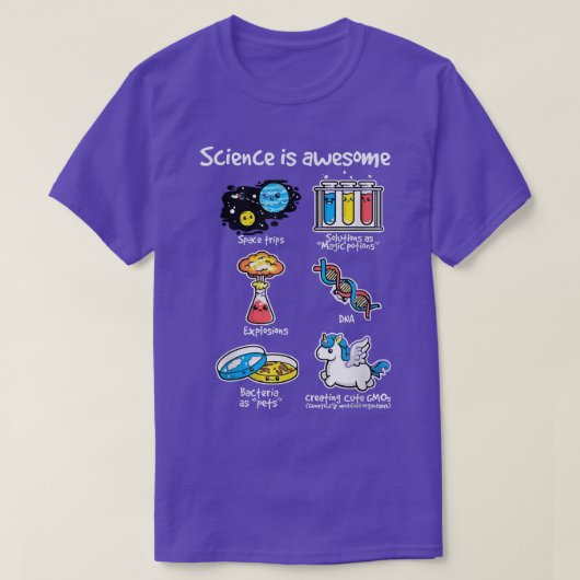 T-shirt science comme la magie Parce que professeur de sci (Design devant)