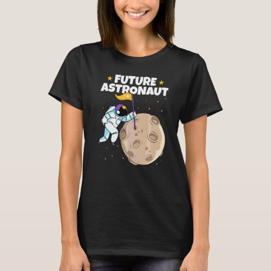 T-shirt Science de l'espace lunaire univers futur A (Devant)