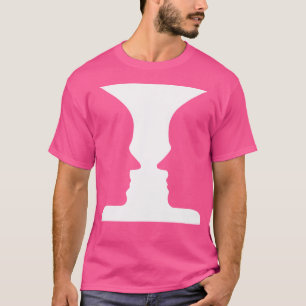 T-shirt Science de l'illusion optique Vase faciale Abstrai