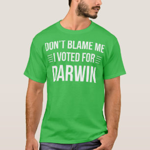 T-shirt Science Drôle Voté Pour Darwin Scientist Biology