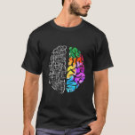 T-shirt Science du génie cérébral coloré<br><div class="desc">Cadeau de sensibilisation à la Neurodiversité Art. Ingénierie cérébrale colorée Sciences.</div>