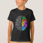 T-shirt Science du génie cérébral coloré<br><div class="desc">Cadeau de sensibilisation à la Neurodiversité Art. Ingénierie cérébrale colorée Sciences.</div>
