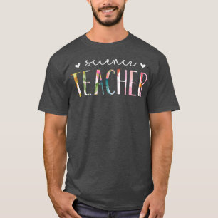 T-shirt Science Enseignant Cute Floral Design