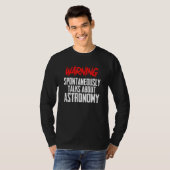 T-shirt Science Enseignant Espace Sci Fi Avertissement Ast (Devant entier)