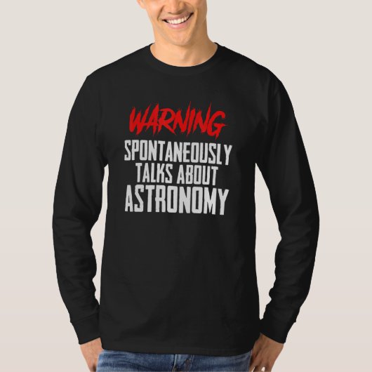 T-shirt Science Enseignant Espace Sci Fi Avertissement Ast (Devant)