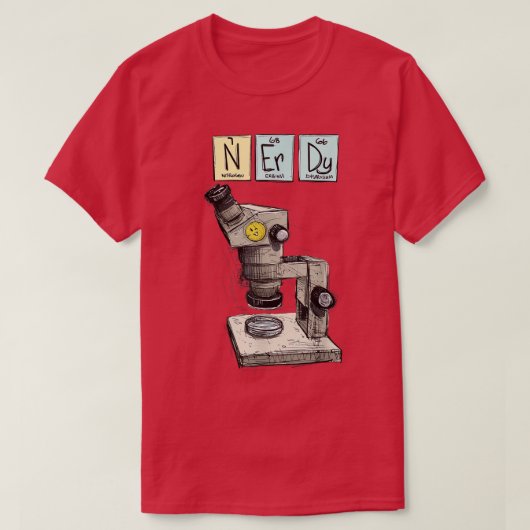 T-shirt Science est Cool, Science, Nerd, Nerdy, Microscope (Design devant)