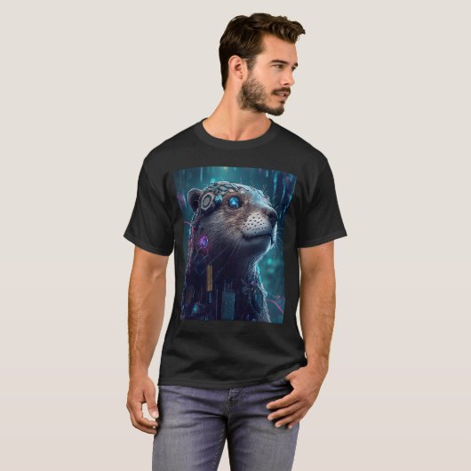 T-shirt Science-fiction Évolution Animal Robot Otter 1 (Devant entier)
