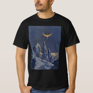 T-shirt Science-Fiction vintage, Croissant Lune Planète Ne