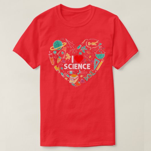 T-shirt Science, I Love Science (Design devant)