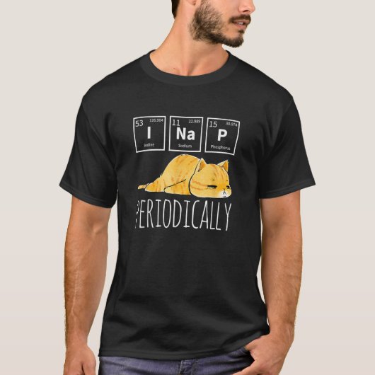 T-shirt Science I NAP Periodic Able Meme Meh Cat (Devant)