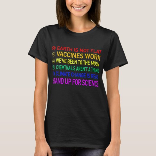 T-shirt Science Is Real 8 Billion Trees  (Devant)