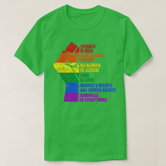 T-shirt Science is Real Black Lives Matter Pride Month (Design devant)