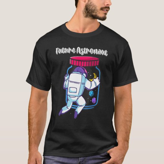 T-shirt Science Junior Astronaute Voyage Spatial Pot Futur (Devant)