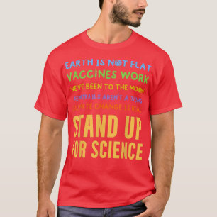 T-shirt Science - La Terre n'est pas des vaccins plats Le