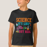 T-shirt Science Magie Futur Scientifique Étudiant en chimi<br><div class="desc">Funny Nerdy Science Surprise pour un étudiant, chimiste, physicien, enseignant, scientifique ou pharmacien. Cadeau idéal pour tous les scientifiques qui aiment expérimenter ou faire une expérience en laboratoire ou en laboratoire.</div>