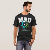 T-shirt Science Nerd Geek Mad Scientist Atom Design (Devant entier)