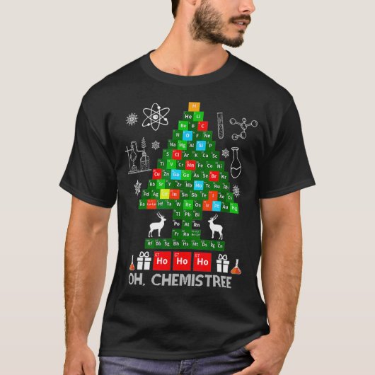 T-shirt Science Noël Oh Chemist Tree Chemistree Chem (Devant)