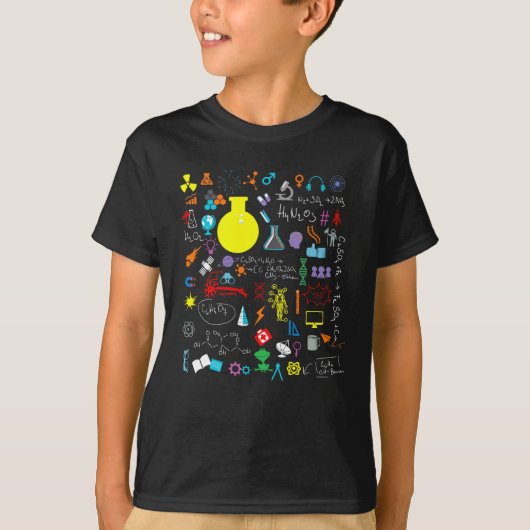T-shirt Science Physique Chimie Biologie Astronomie (Devant)