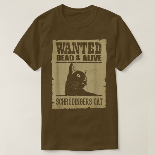 T-shirt Science Recherché Morts Et Vivants Schrodinger Cha (Design devant)