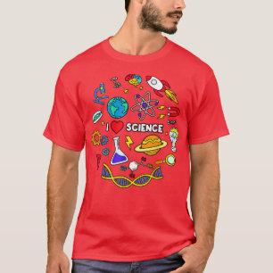 T-shirt Science, scientifique amoureux, j'aime la science