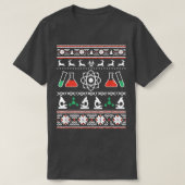 T-shirt Science Scientist Ugly Sweater Funny Christmas  (Design devant)