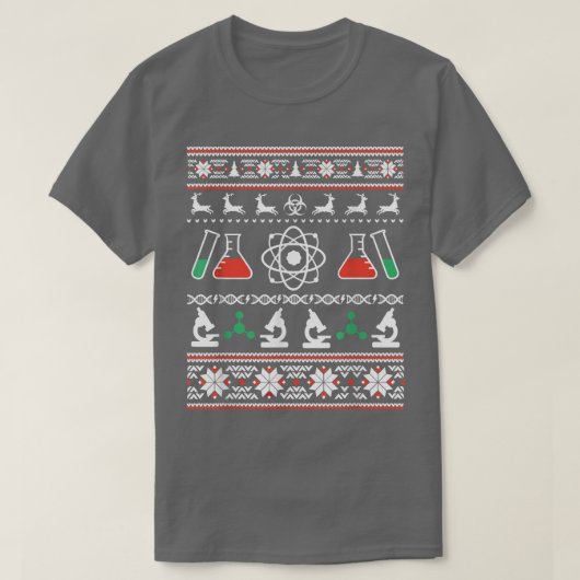 T-shirt Science scientist Ugly Sweater Funny Christmas (Design devant)