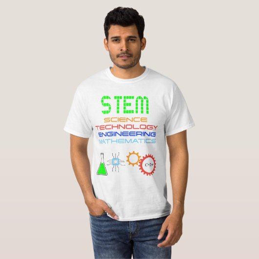 T-shirt Science STM Technologie Génie Mathématiques (Devant entier)