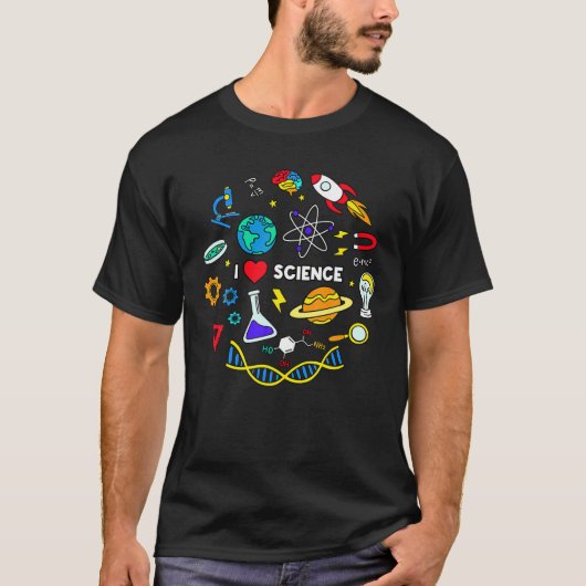 T-shirt Science T, Science Lover, I Love Science (Devant)