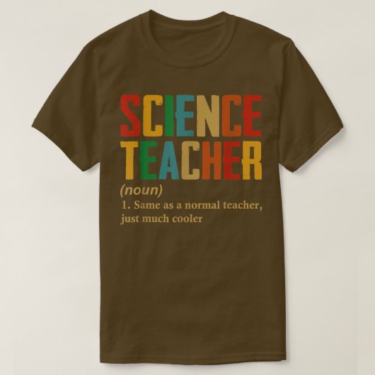T-shirt Science Teacher Definition Funny Back To School  (Design devant)