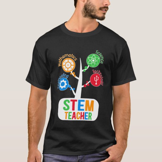 T-shirt Science Technologie Ingénierie Math Enseignant STE (Devant)