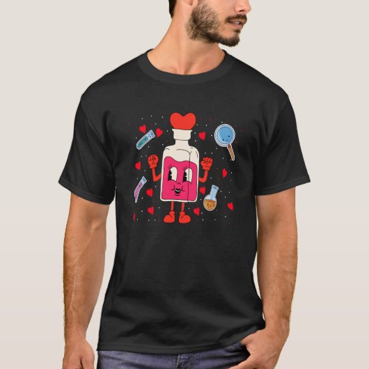 T-shirt Science Valentines Day Cute Chemistry Nerd Chemist (Devant)